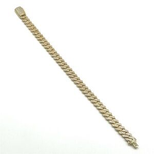 18K Gold Plated, 3.2CTW Moissanite Square Miami Cuban Bracelet